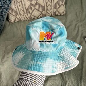 MTV Blue Tie-Dye Bucket Hat